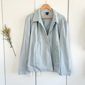 Eileen Fisher Light Blue Lightweight Cotton Jacket • Sz 2X